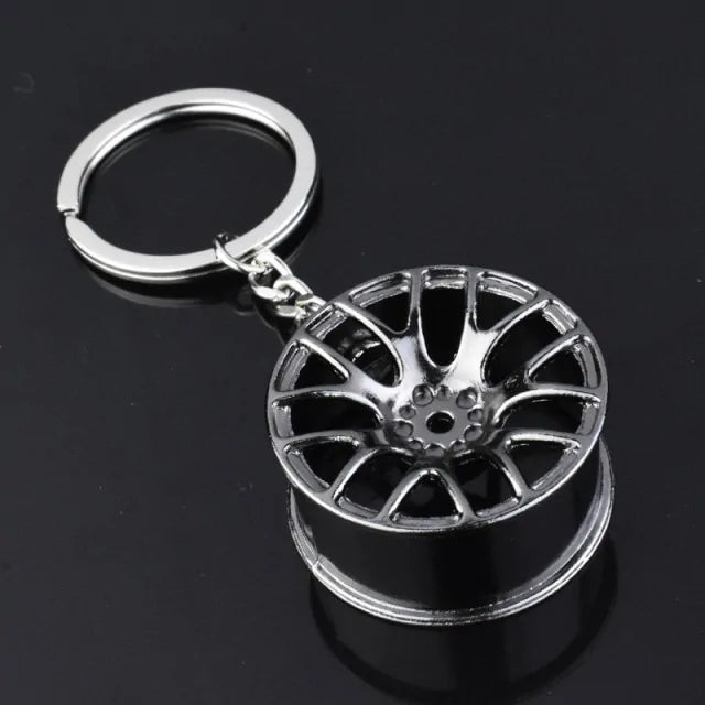 Metal Car Rim Keychain