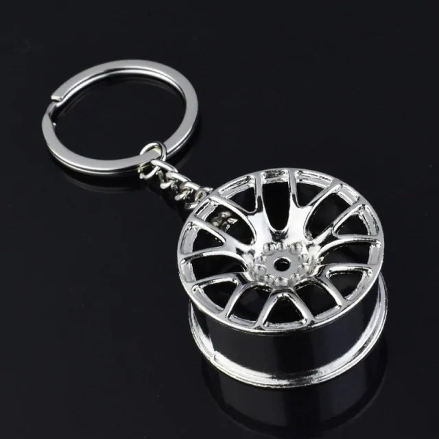Metal Car Rim Keychain