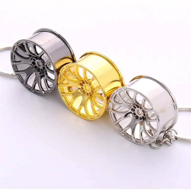 Metal Car Rim Keychain