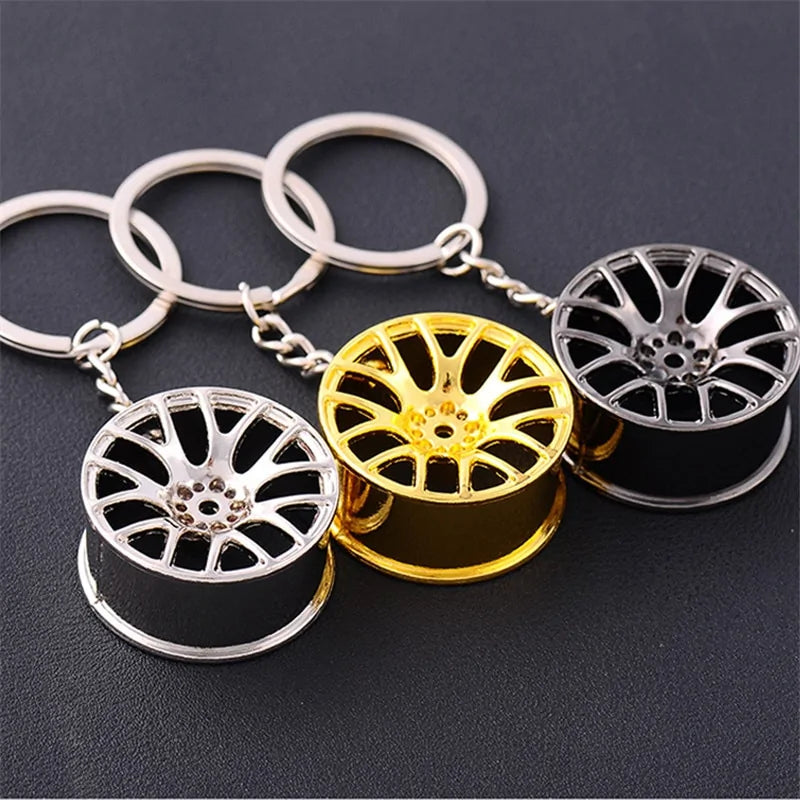 Metal Car Rim Keychain