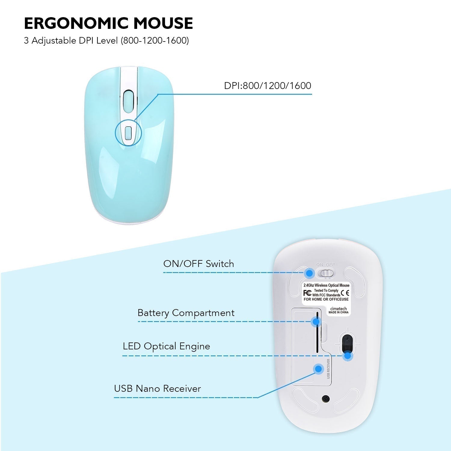 Wireless keyboard mouse set