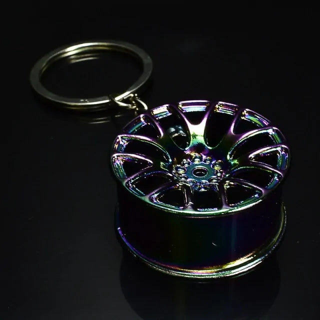 Metal Car Rim Keychain