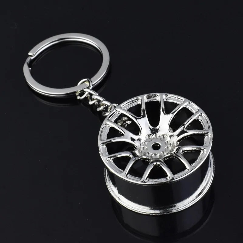 Metal Car Rim Keychain