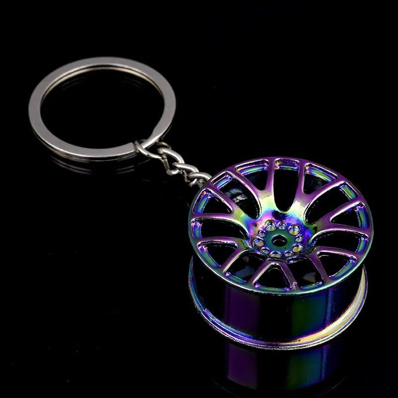 Metal Car Rim Keychain